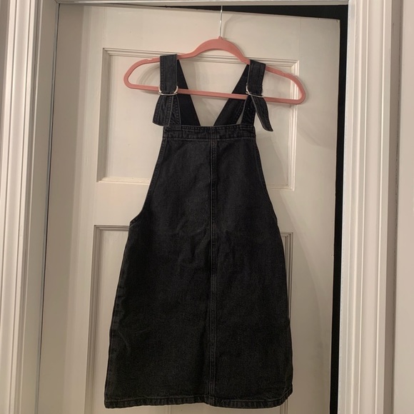Topshop Black denim pinafore dress - Picture 1 of 3